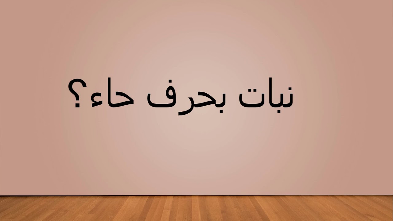 نبات بحرف الحاء - فكر والعب فى الحروف 5690 1