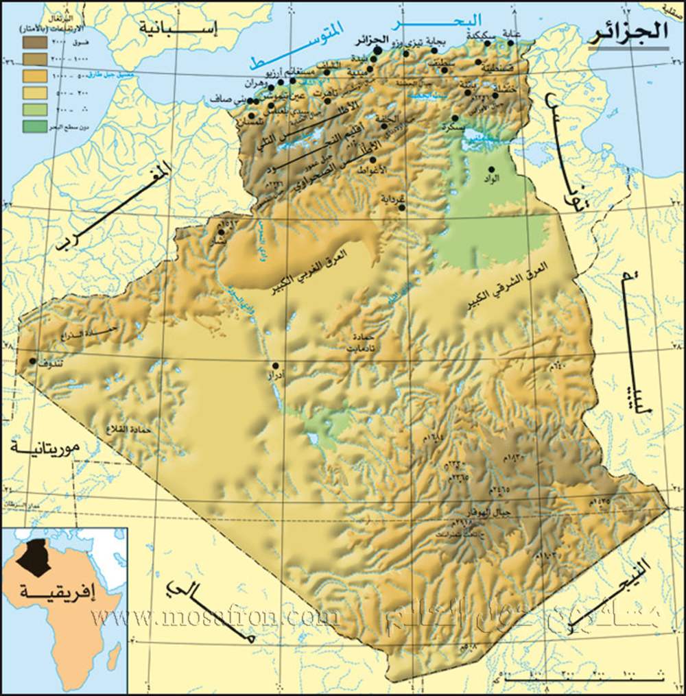 صور خريطة الجزائر - خريطة الجزائر المفصلة 998 8
