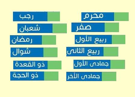 اشهر السنة الهجرية - ما هو التقويم الهجري 1887 1