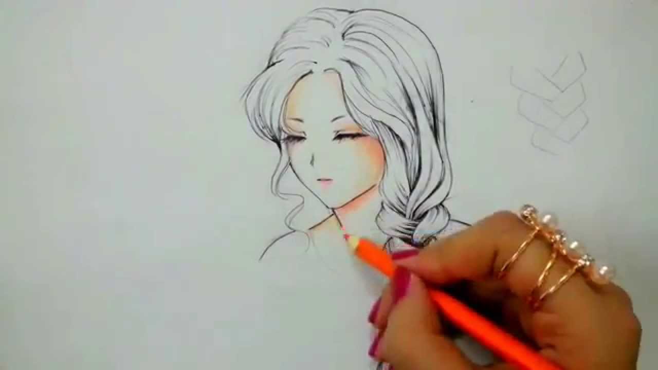 تعلم رسم بنت - كيفيه رسم البنت بالخطوات 4341 7