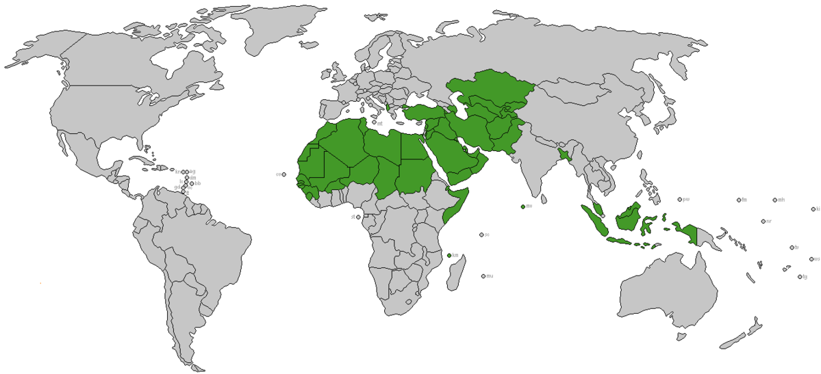 1413 اسماء الدول الاسلامية- الدول الاسلاميه المعروفه غزال